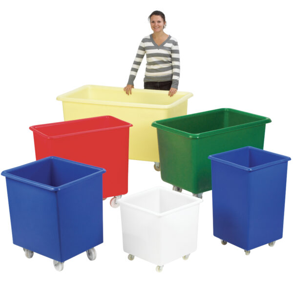 Wheeled Plastic Mobile Trucks and Bottle Skips