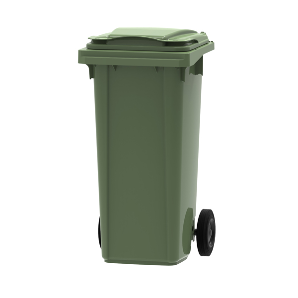 Green 140 litre wheelie bin