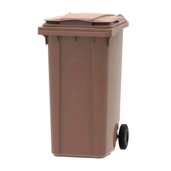 Brown 240 litre wheelie bin