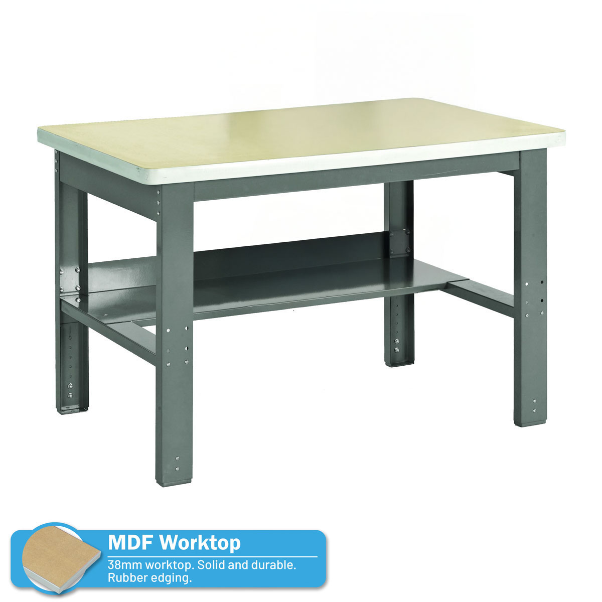 Adjustable Height Workbench with MDF Worktop