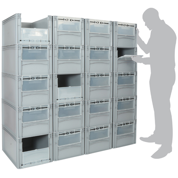 PWBK-WD64/32-20 (20 Container Pick Wall with Windows)
