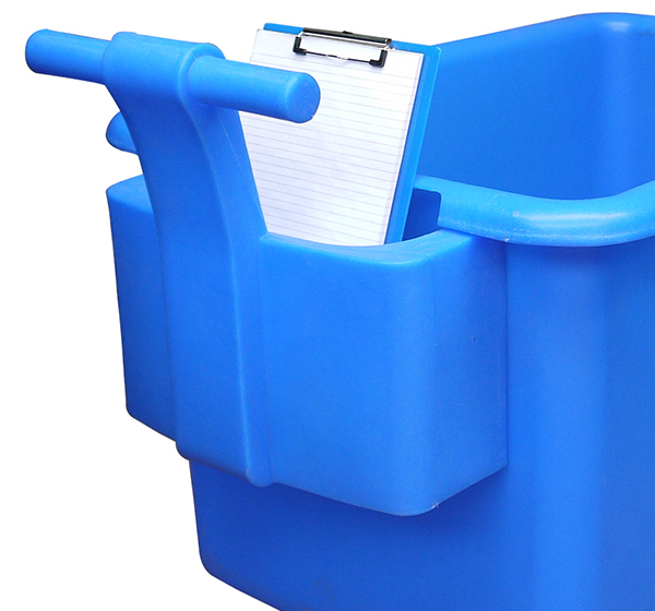 Blue Handle on Truck with Contents