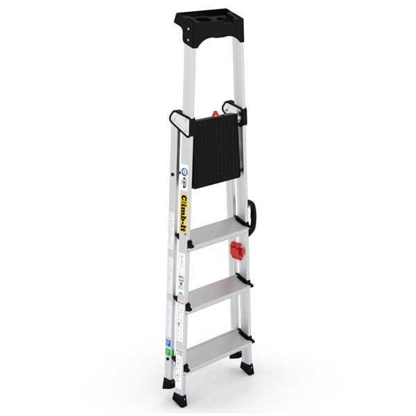 Professional Stepladder with Carry Handle Folded