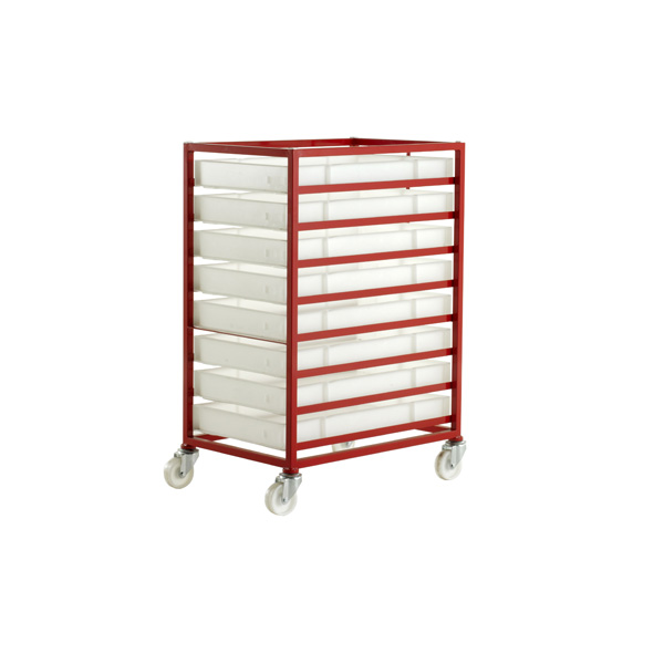 CT308 Mobile Tray Rack With 8 Food Grade Trays