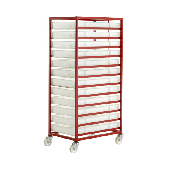 CT312P Mobile Tray Rack With 12 Food Grade Trays