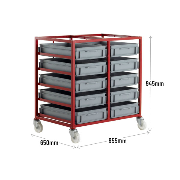Mobile Tray Rack Dimensions