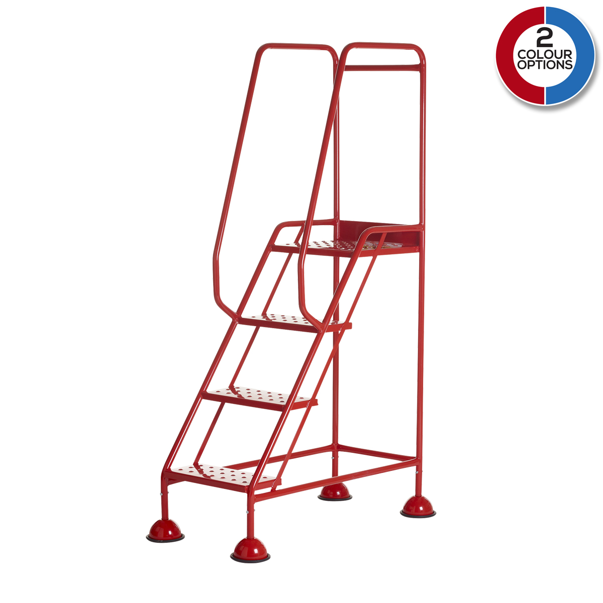 4 Tread Domed Feet Steps With Punched Treads