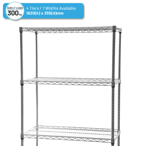 Extra Height Perma Plus Wire Shelving Bay
