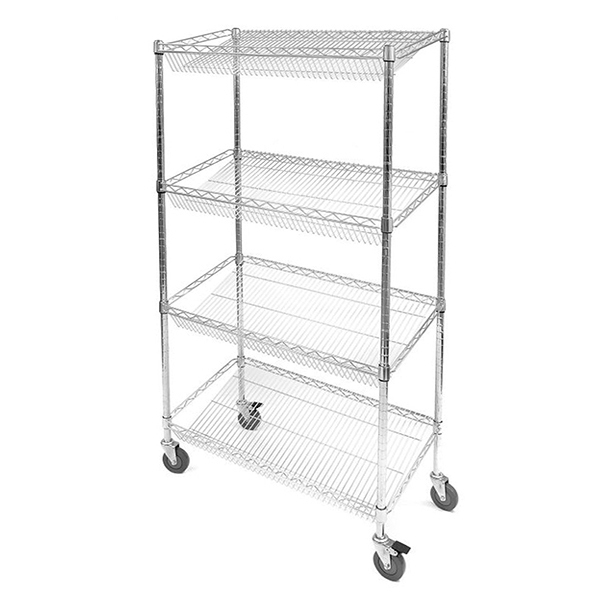 Chrome Wire Sloped Trolley