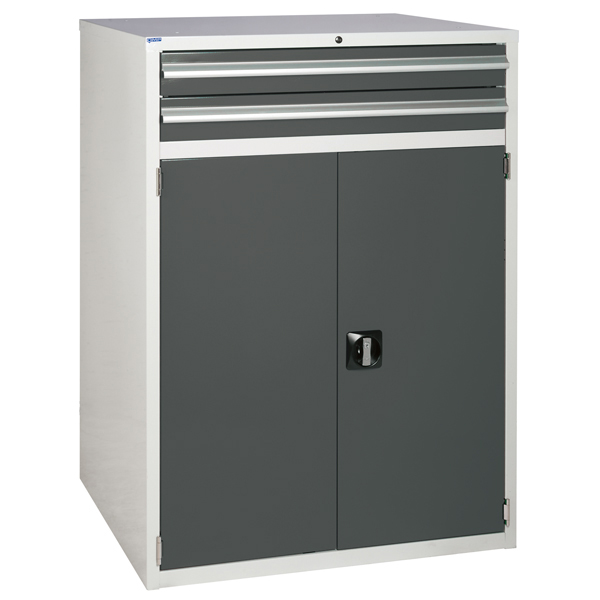 Euroslide cabinet with 2 drawers and 1 cupboard in grey