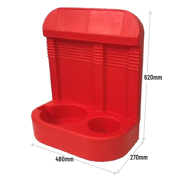 Double Fire Extinguisher Stand Dimensions