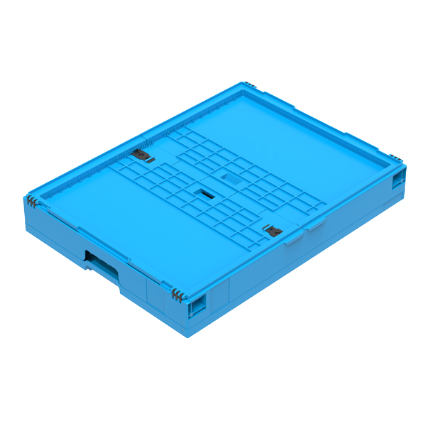 Folding_box_8645_V1_DS_WALTHER_Blue_800x600x455mm_Folding_Box_With_Attached_Lid_Folded