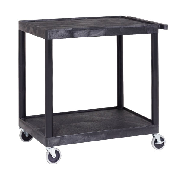 Strong Plastic Shelf Trolley with 2 Shelves