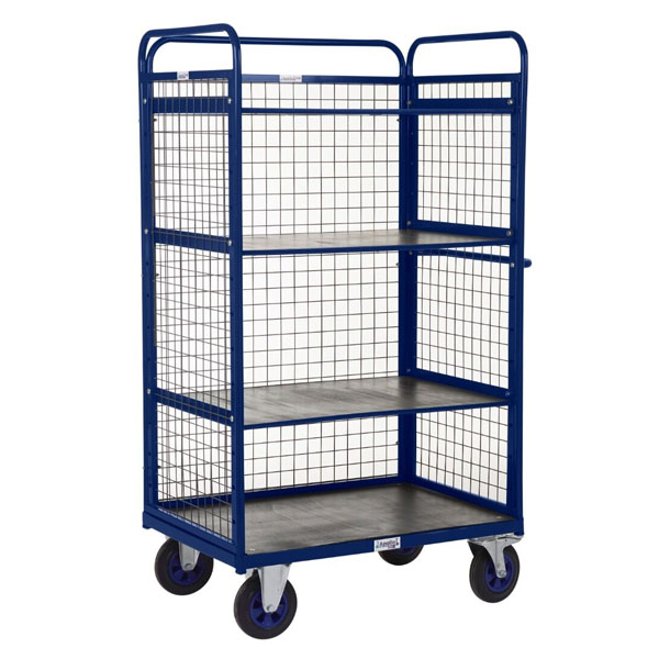 Distribution Trolley With 3 Sides And Shelves Tall