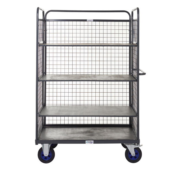 Distribution Trolley With 3 Sides And Shelve