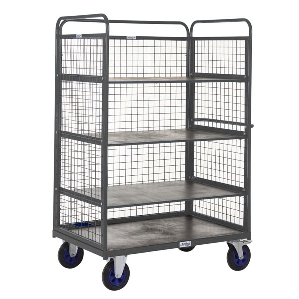 Distribution Trolley With 3 Sides And Shelve