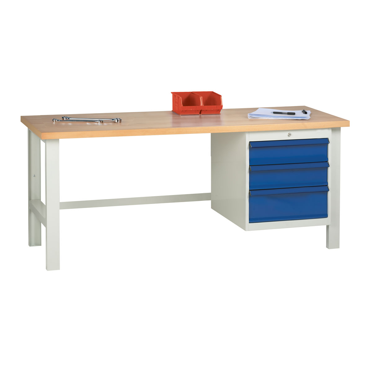 Heavy Duty Workbench With Drawers In Use