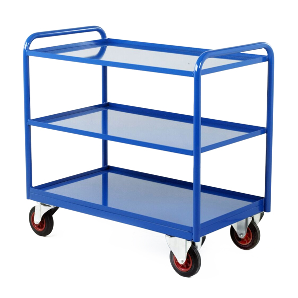 Industrial Tray Trolley in Blue
