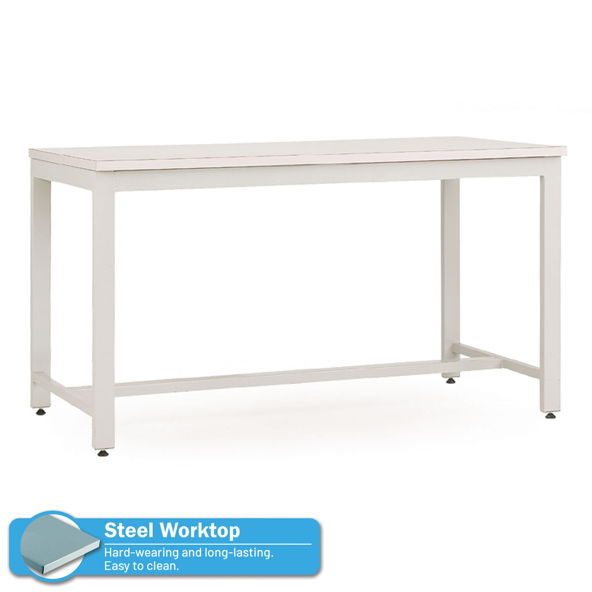 Industrial Workbench with Steel Worktop