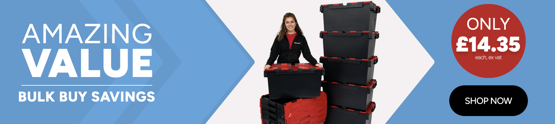80 Litre Plastic Storage Crates Category Banner - Tablet