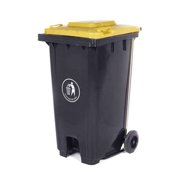 240 Litre Wheeled Bin With Yellow Lid