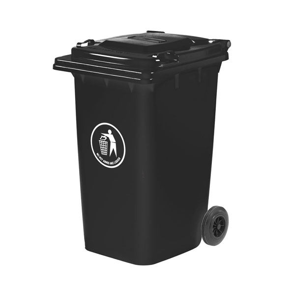 240 Litre Coloured Wheeled Bin In Dark Grey