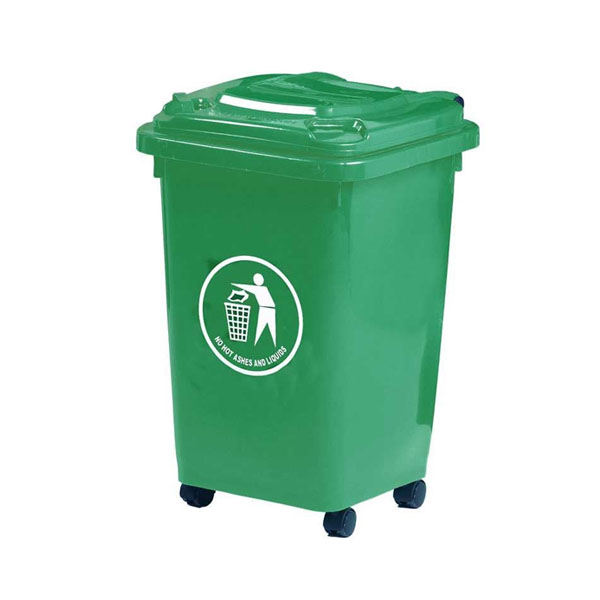 50 Litre Bin With Wheels In Green