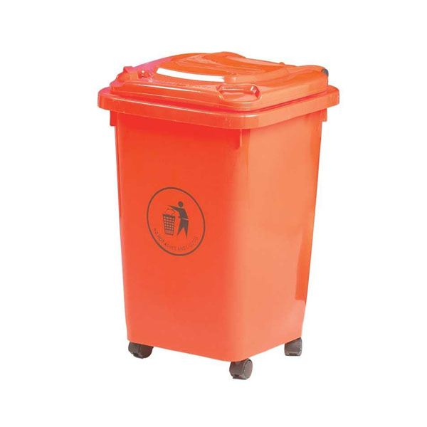 50 Litre Bin With Wheels in Red