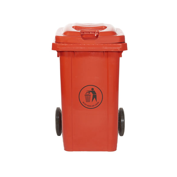 80 Litre Wheeled Bin In Red