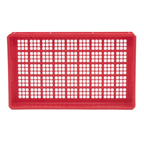 Red Stacking Confectionery Trays Mesh Sides And Base