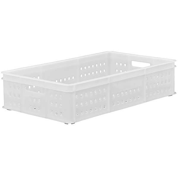 White Stacking Confectionery Trays Mesh Sides And Base