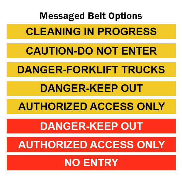 Messaged Belts Options