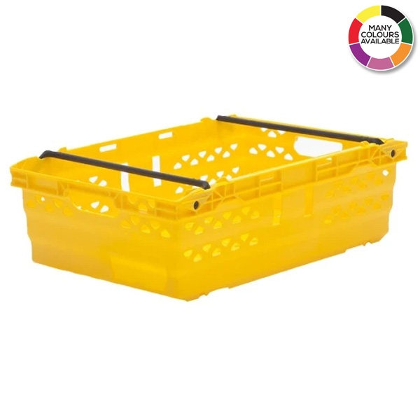 Yellow Supermarket Style Bale Arm Crates