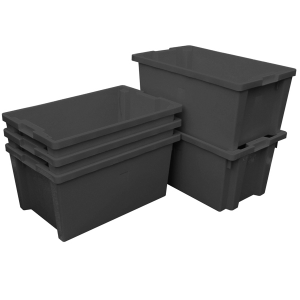 PLASSN73_73_litre_Black_Stack_Nest_180_Containers_x5