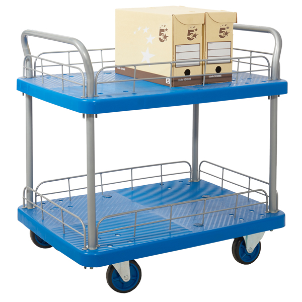 Two Tier Trolley With Wire Surround
