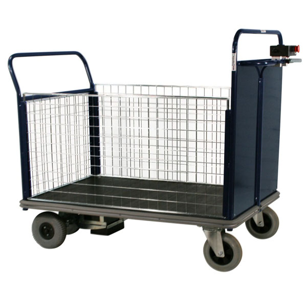 Powered Platform Truck With Mesh End And Sides