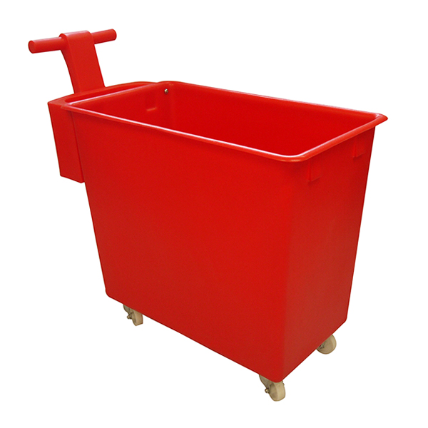 200 Litre Mobile Truck in Red with Handle