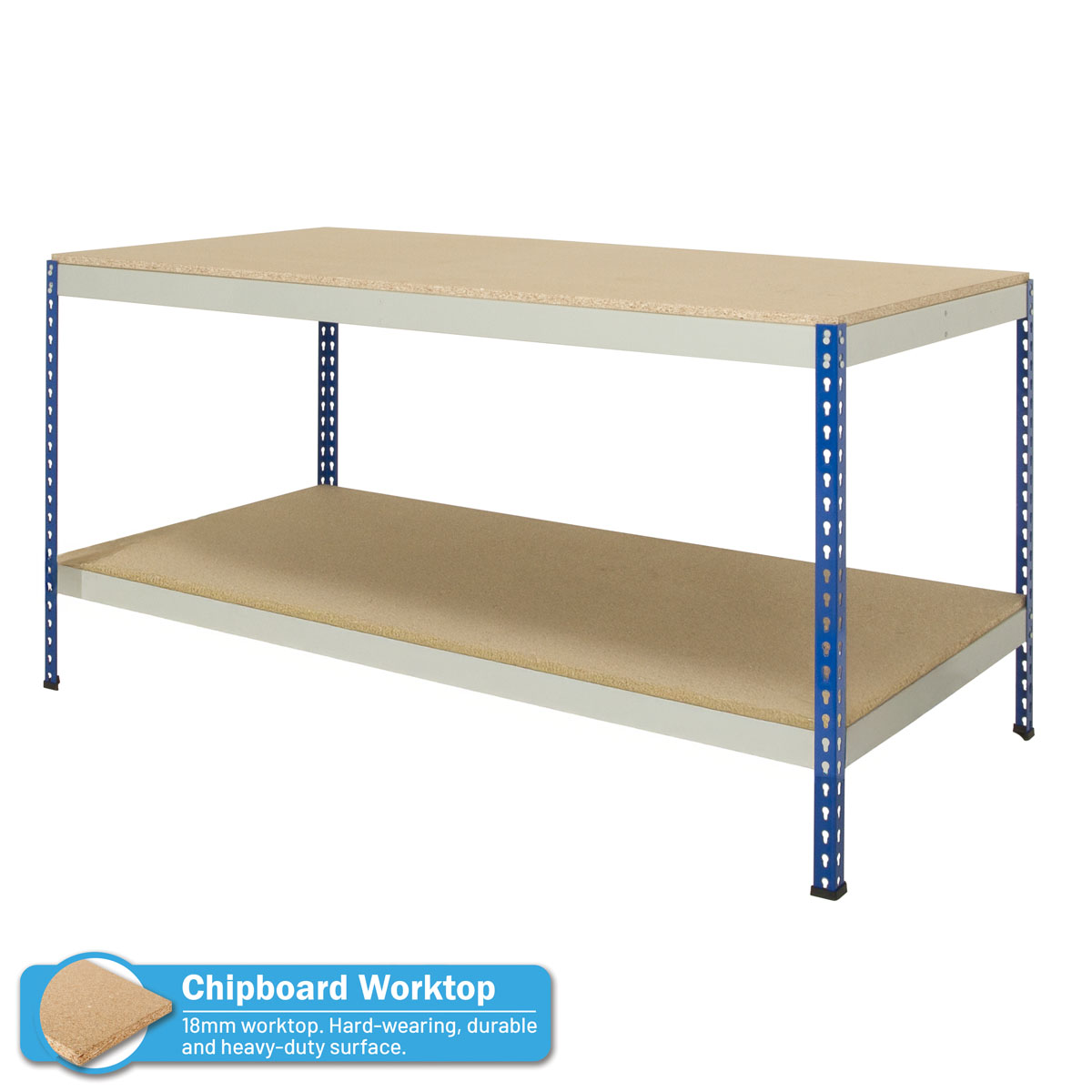 Boltless Rivet Workbench with Full Undershelf
