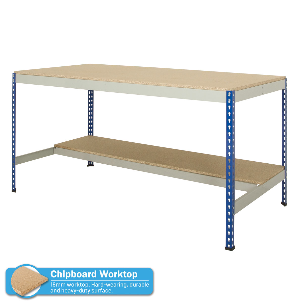 RRWB_Range_Boltless_Rivet_Workbench_with_Half_Undershelf