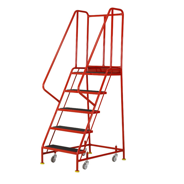 S048 Premier Commercial Mobile Steps - 5 Tread (32kgs)