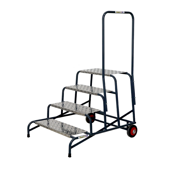 Climb-It Wide Work Steps 4 Tread Single Handrail