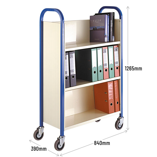 Single Sided Book Trolley Dimensions