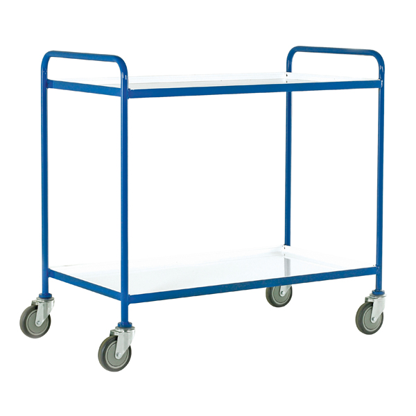 Two Tier Trolley With White Epoxy Trays