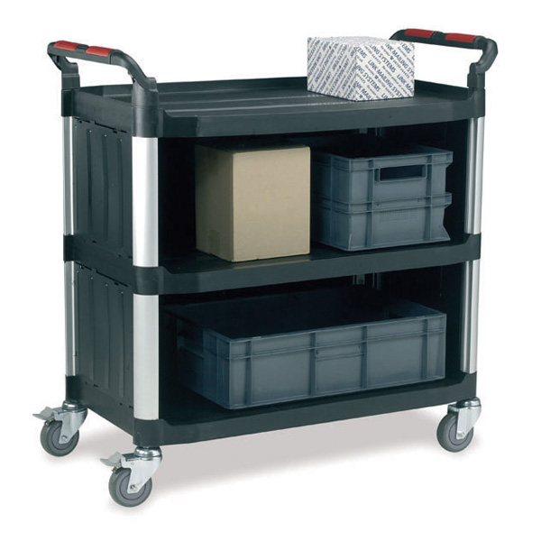 3 Shelf Utility Trolley Sides/Back Enclosed