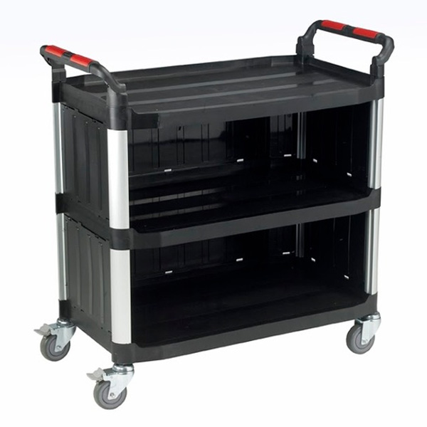 3 Shelf Utility Trolley Sides/Back Enclosed