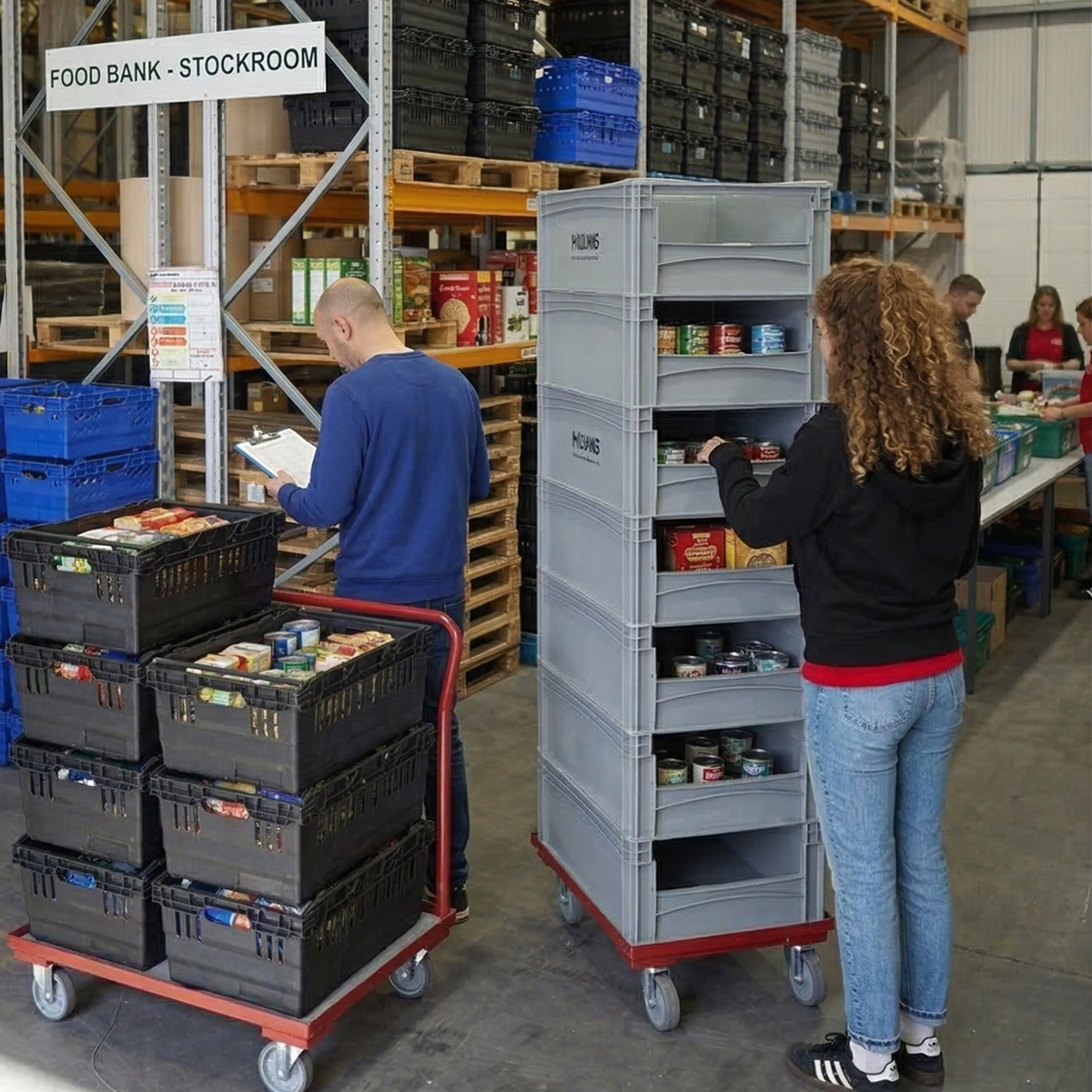 Plastor Containers and Boxes Perfect for Organising and Kitting Out Foodbanks Cost Effectively
