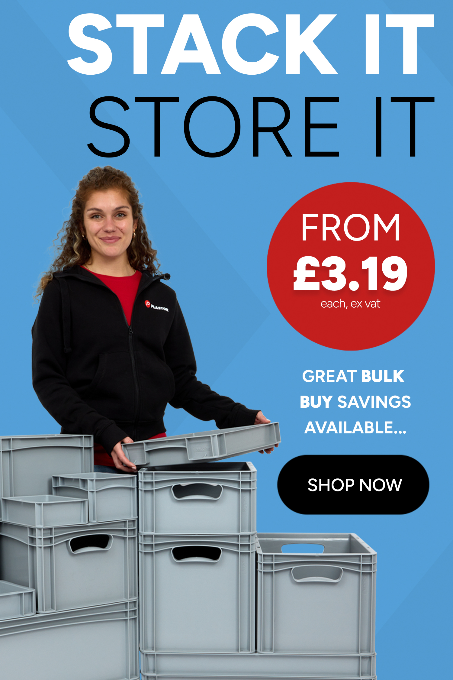 Euro Stacking Containers - Huge Range at Low Prices - Mobile Banner